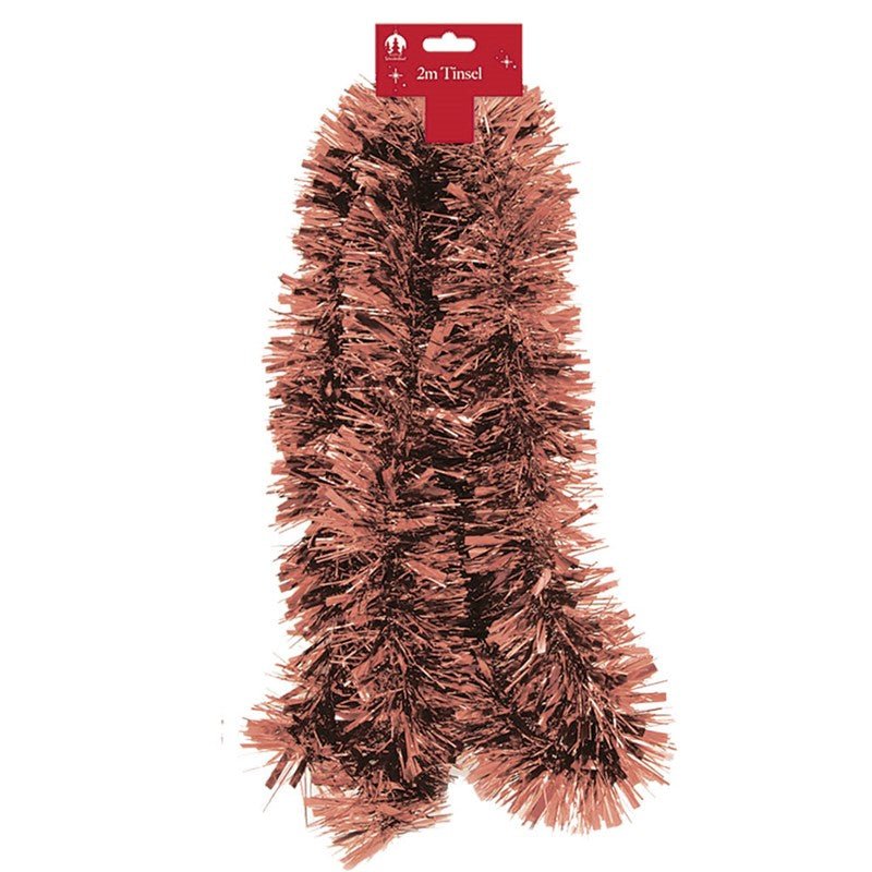Chunky Tinsel Copper 2M 12pk
