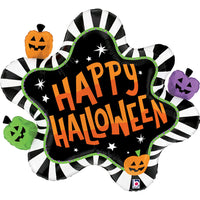 Grabo Foil Balloon Halloween Striped Splat 31"