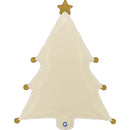 Grabo Foil Balloon Christmas Tree Cream 27"