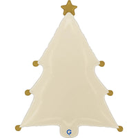 Grabo Foil Balloon Christmas Tree Cream 27"