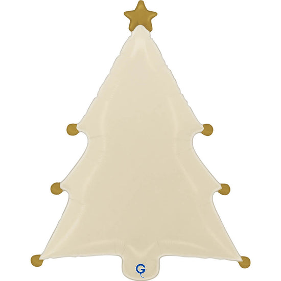 Grabo Foil Balloon Christmas Tree Cream 27"