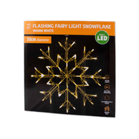 Warm white LED snowflake silhouette light for seasonal decorations, by Uncle Bills Limited, perfect for holiday outdoor displays.