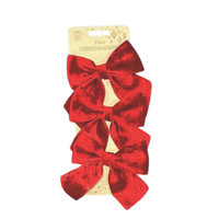Velvet Bow 12x15cm 3pk
