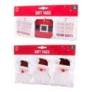Foil Santa Gift Tags 12pk