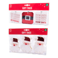 Foil Santa Gift Tags 12pk