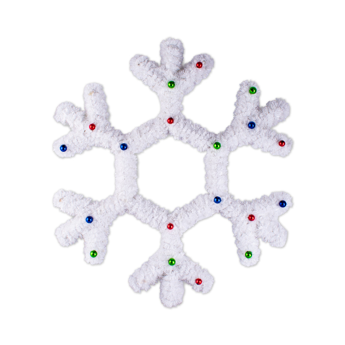 Tinsel Snowflake Plaque 60cm