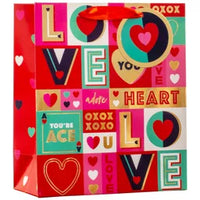 Partisan 6 Pack Gift Bag Love XOXO Medium