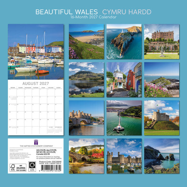 Gifted Stationery Calendar Wales 2027