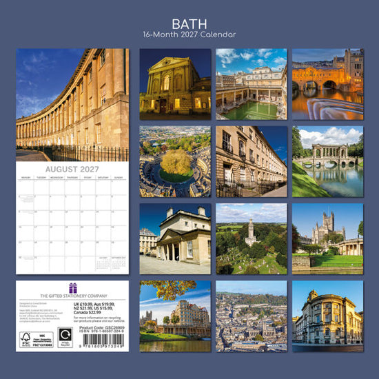 Gifted Stationery Calendar Bath 2027