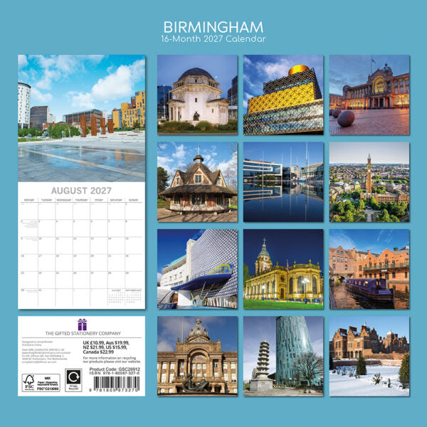 Gifted Stationery Calendar Birmingham 2027