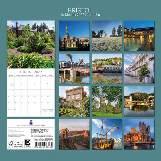 Gifted Stationery Calendar Bristol 2027