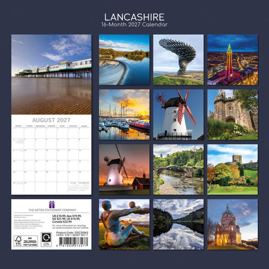 Gifted Stationery Calendar Lancashire 2027