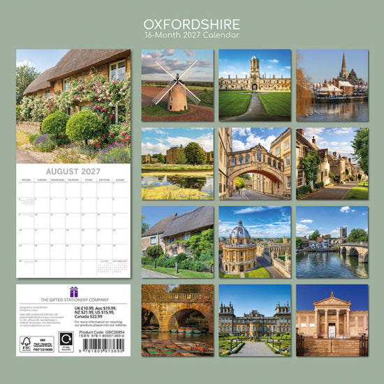 Gifted Stationery Calendar Oxfordshire 2027