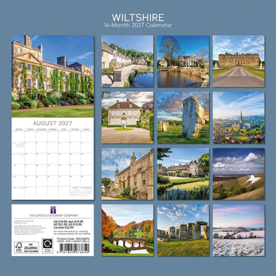 Gifted Stationery Calendar Wiltshire 2027