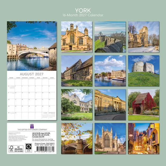 Gifted Stationery Calendar York 2027