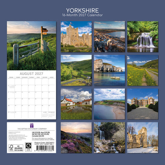 Gifted Stationery Calendar Yorkshire 2027