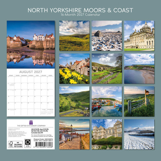 Gifted Stationery Calendar North Yorkshire 2027
