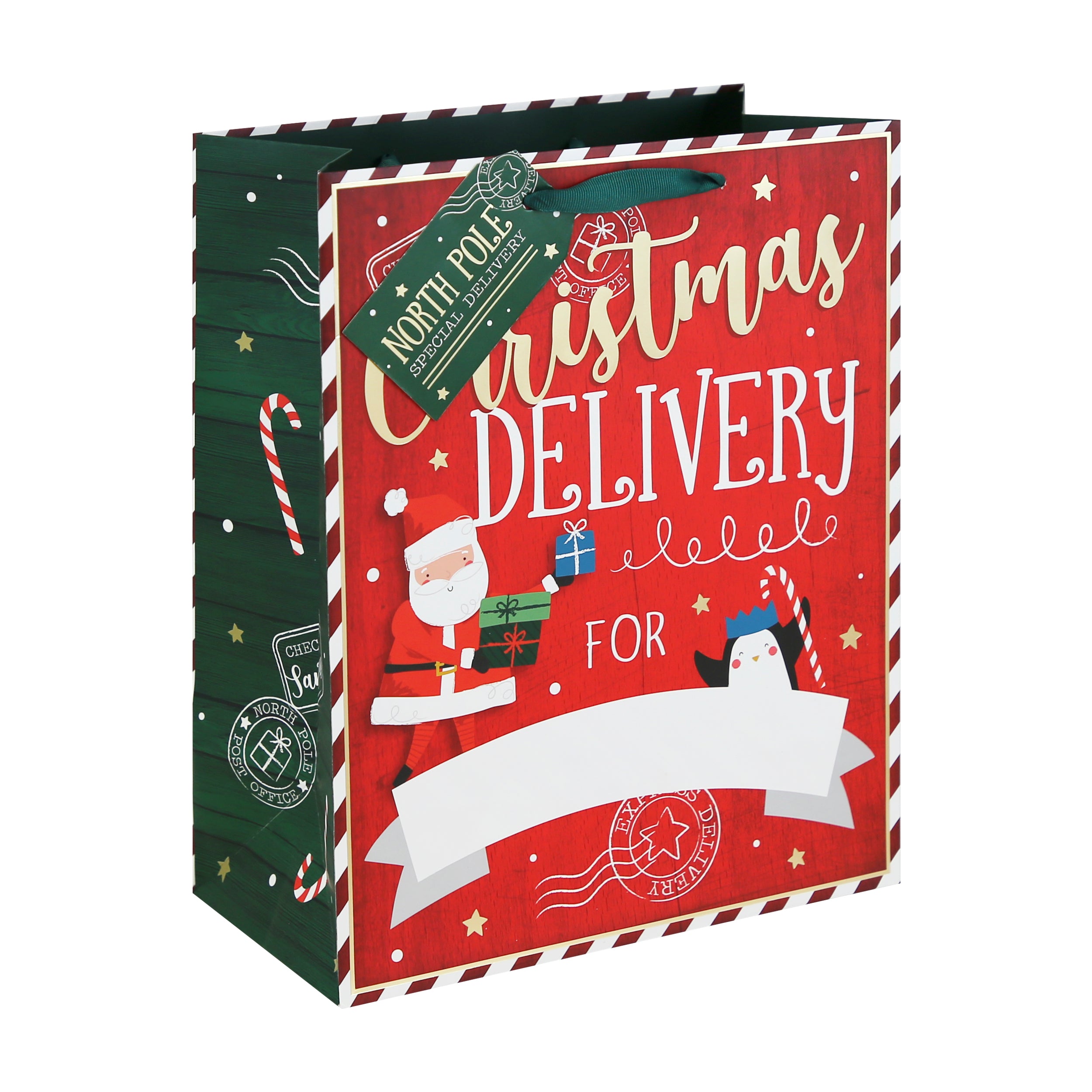 Xmas Delivery Personalised Gift Bag Large 12pk
