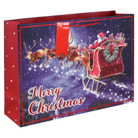Flying Santa Gift Bag Extra Large 12pk