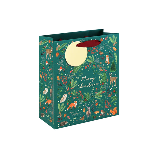 Christmas Woodland Gift Bag Medium 12pk
