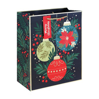 Bauble Embossed Gift Bag Large 12pk