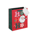 Vintage Santa Ho Ho Ho Gift Bag Medium 12pk
