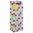 Ho Ho Ho White Kraft Gift Bag Bottle 12pk