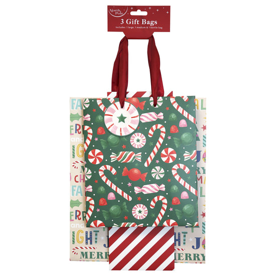 Christmas Brights Gift Bag 3pk