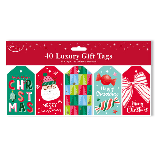Luxury Gift Tags Die Cut Modern 40pk