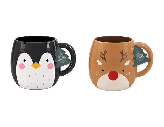Christmas Character Mug 400ml 2pk