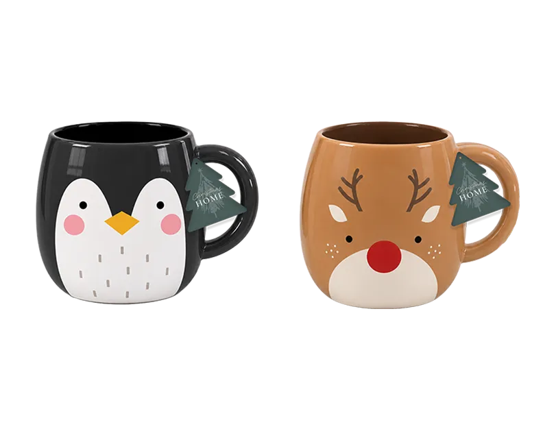 Christmas Character Mug 400ml 2pk