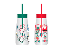 Christmas Milk Jar W/Straw 24pk