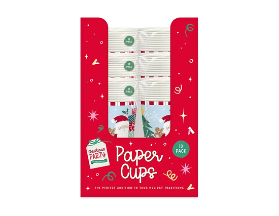 Christmas Kids Paper Cups 270ml 10pk