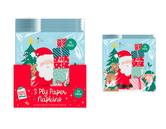 Christmas Kids Printed Napkins 33cm 3ply 20pk