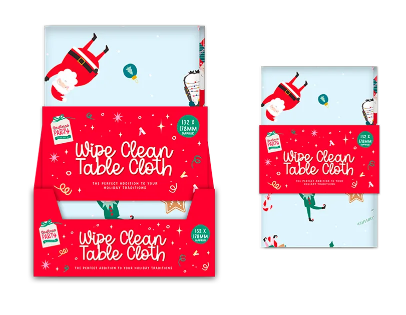 Christmas Wipe Clean Kids Tablecloth 132x178cm