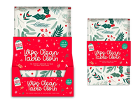 Christmas Printed Wipe Clean Tablecloth 132x178cm