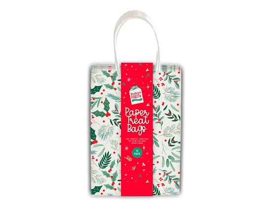 Christmas Paper Treat Bags 10pk