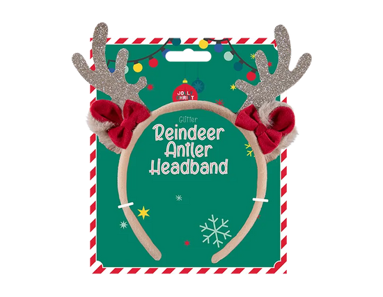 Glitter Reindeer Antler Headband