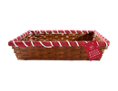 Wicker Basket W/Scarf 28x18x12cm (Colour May Vary)