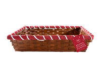 Wicker Basket W/Scarf 28x18x12cm (Colour May Vary)