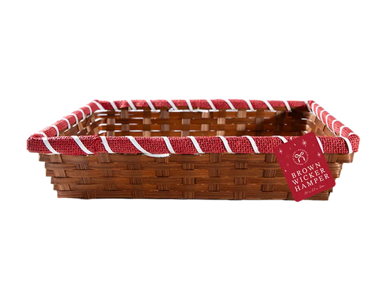 Wicker Basket W/Scarf 28x18x12cm (Colour May Vary)