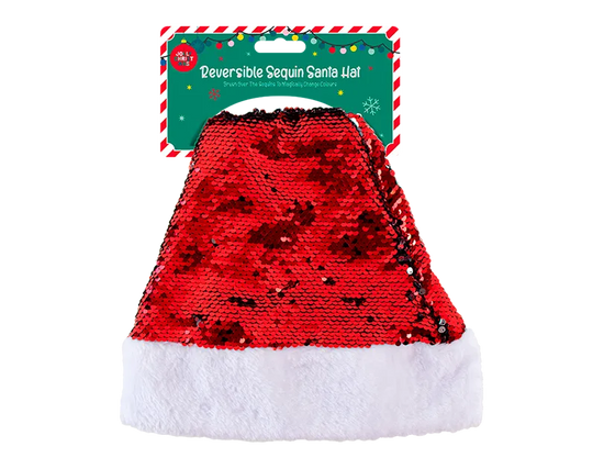 Reversible Sequin Santa Hat