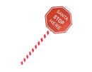 Santa Stop Here Glitter Sign 57.5cm