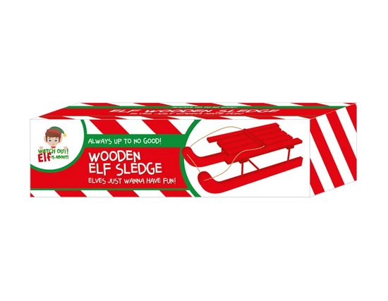 Wooden Elf Sleigh 18x8x5cm