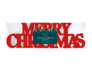 Merry Christmas Red Glitter Sign 34x10cm