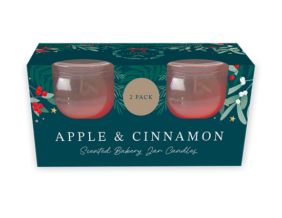 Apple & Cinnamon Jar Candles 2pk
