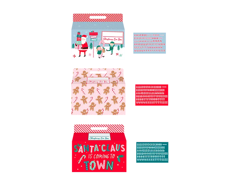 Christmas Eve Box W/Alphabet Stickers 24pk