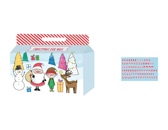 Christmas Eve Box W/Alphabet Stickers 24pk
