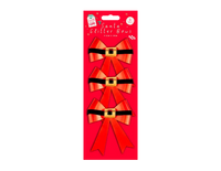 Glitter Santa Bows 3pk