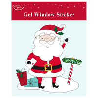 Christmas Gel Window Sticker 7" 12pk